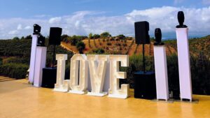 Arvad wedding equipment hired from Vibe-Algarve