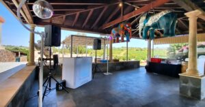 Quinta Dos Vales, Estombar wedding sound system, DJ equipment and lighting hired from Vibe-Algarve