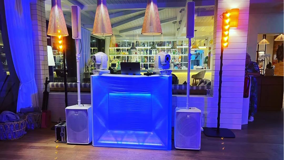 Casa do Lago sound system, lighting and DJ equipment hired from Vibe-Algarve